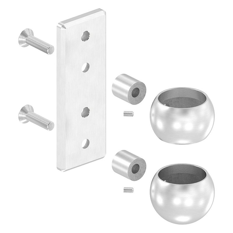 Wandbefestigung für Geländerpfosten 48,3mm, V2A
