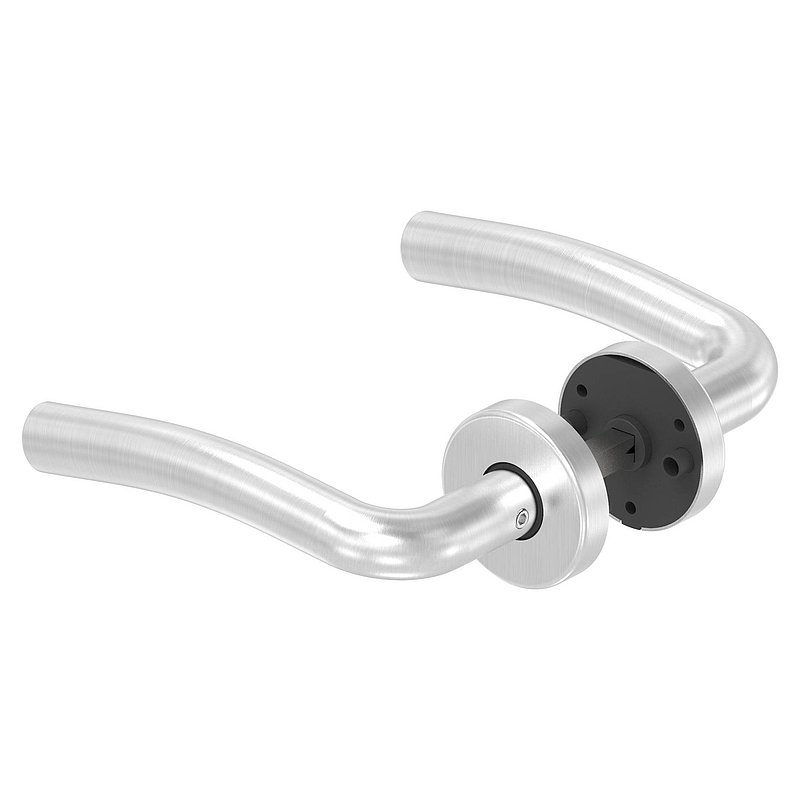 Pair of lever handles, rotatable, AISI304
