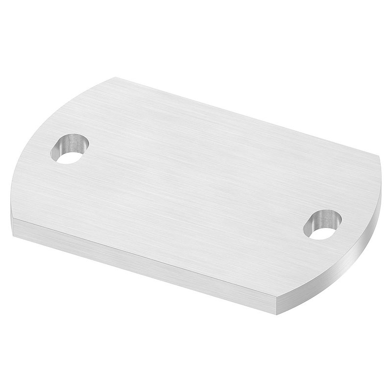 Ankerplatte, 150x100x10mm, mit Längsschliff, V2A