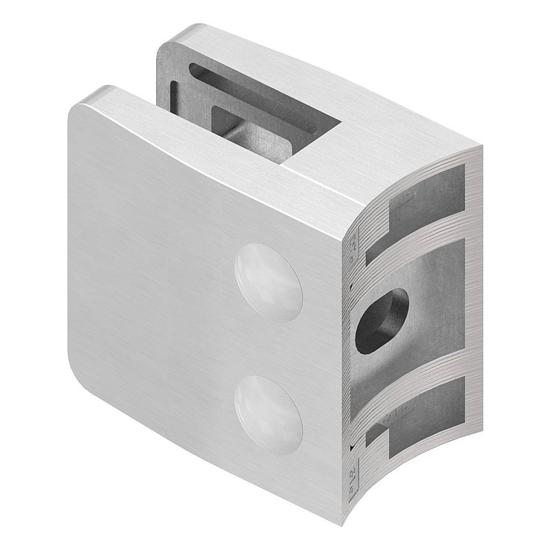 Glass clamp Mod. 34, connection: 76.1mm, AISI316