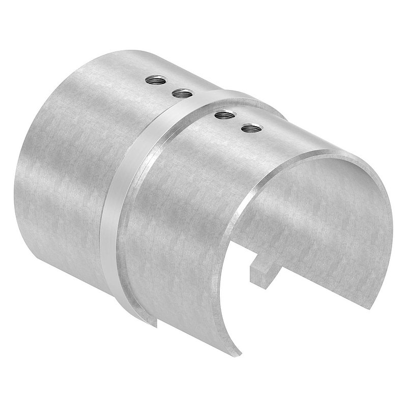 Tube connector for grooved tube 60.3x1.5mm, AISI316