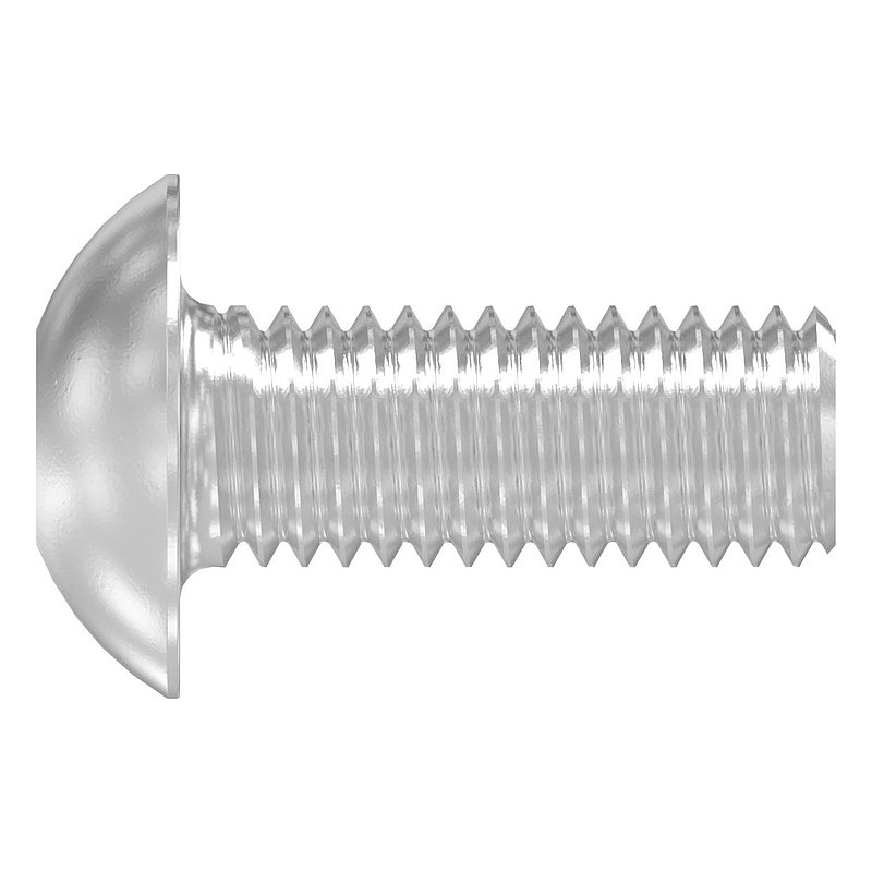 Round-head screw M8x20, AISI304, DIN 7380-1