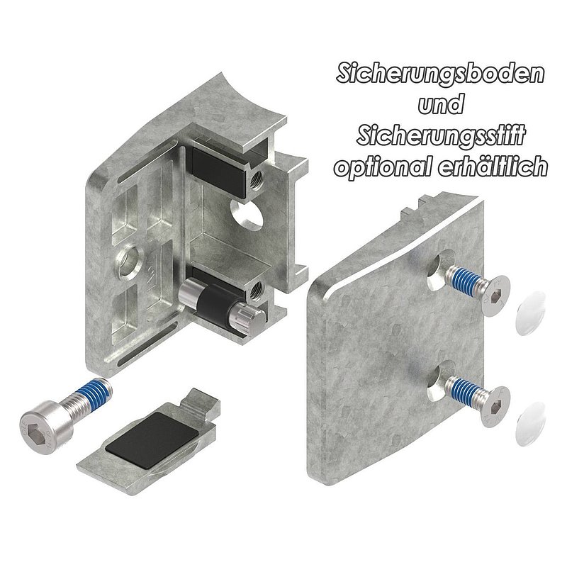 Glass terminal Mod. 35, connection: 60.3mm, raw zinc
