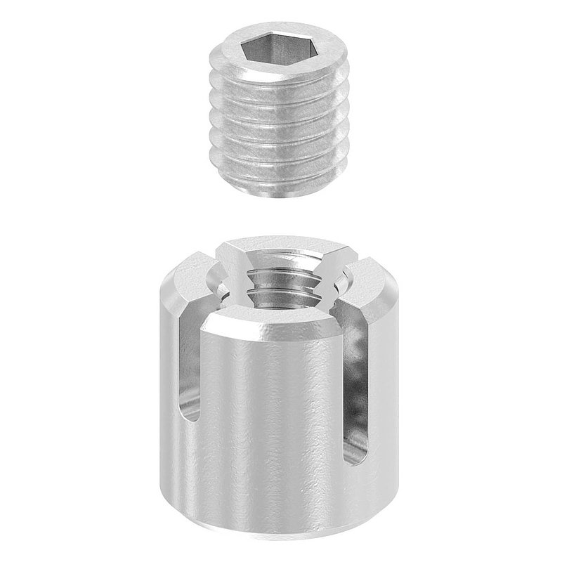 Kreuzklemme für Seil Ø 2mm, V4A