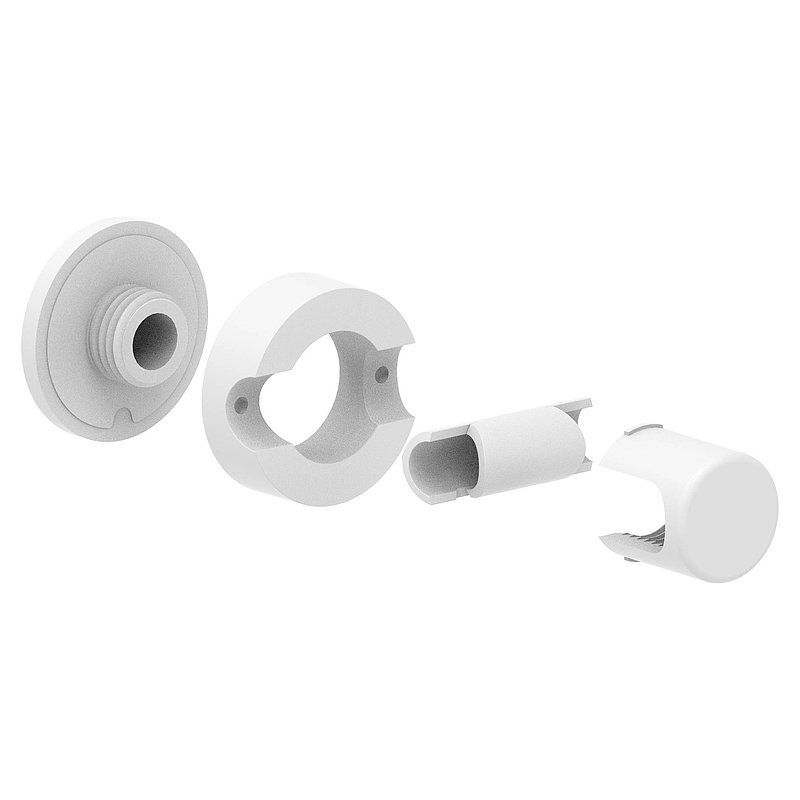 Brenk Halter Ø 50mm, Kunststoff, reinweiß