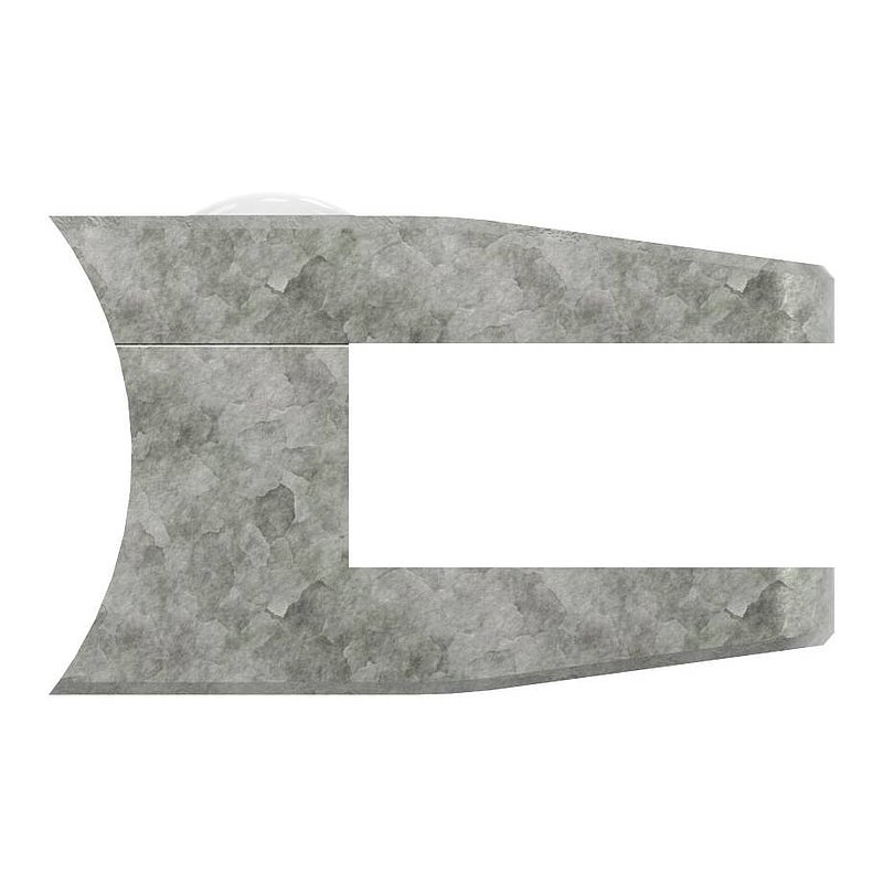 Glass terminal Mod. 35, connection: 60.3mm, raw zinc