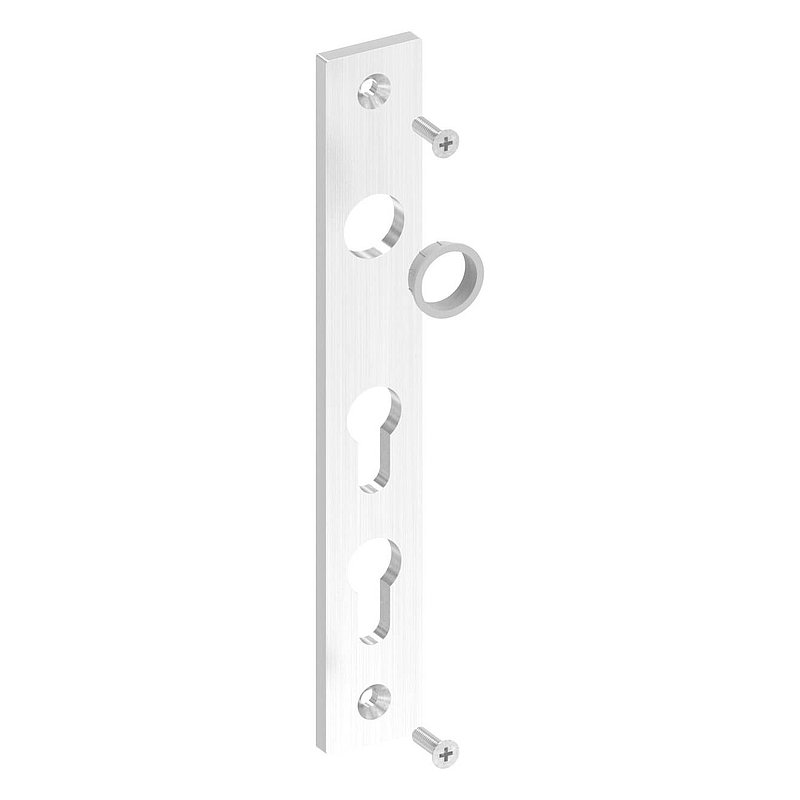 long shield for two profile cylinder, AISI304