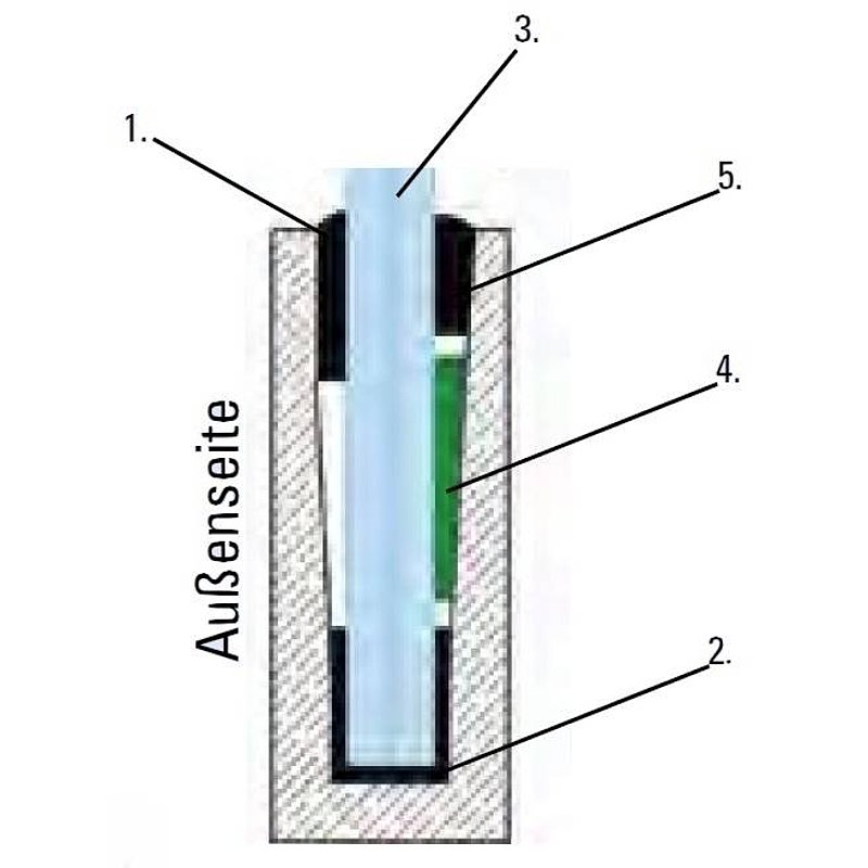 Montageset für 6m Aluprofil für Glas 20,76-21,52mm