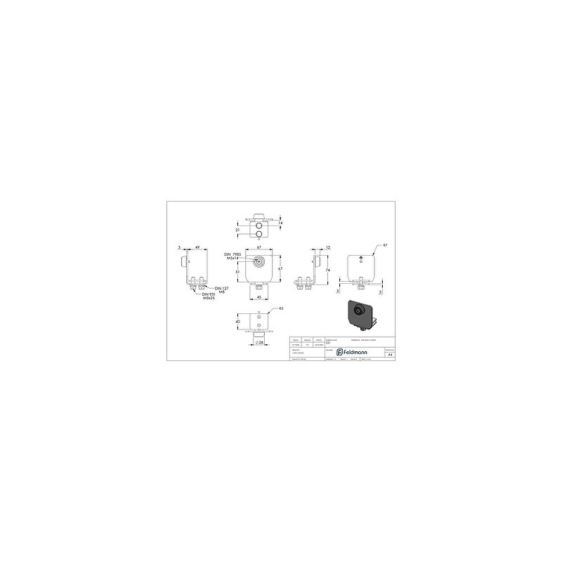 end cap for running rail, galvanised