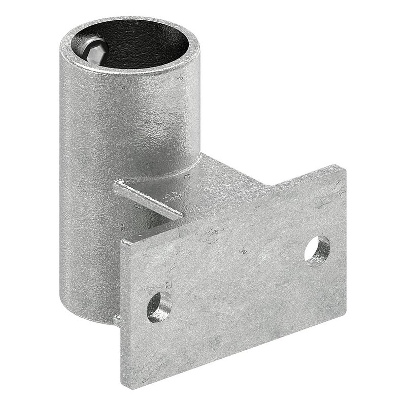 Wall bracket with 2 holes, for 48.3 mm tube