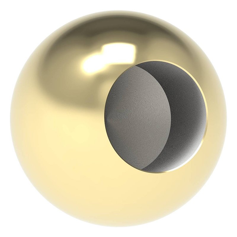 Brass ball Ø 25mm with blind hole 12.8mm