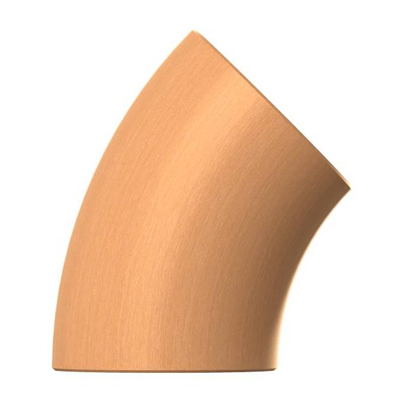 45° bend for wooden handrail beech