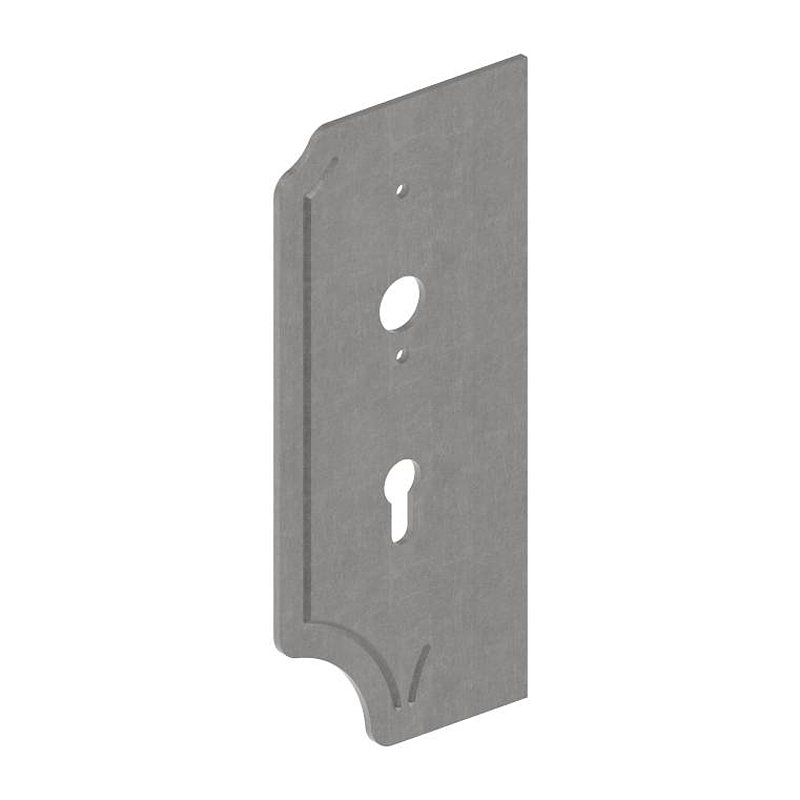 Lock plate perforated, LEFT, with backset 60mm, distance 72mm