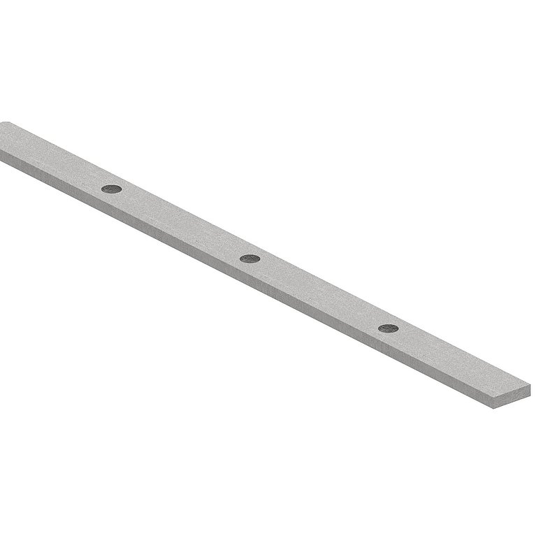 Lochleiste 30x8mm, für Stab Ø 12mm, Lochabstand 132mm, Länge 3m