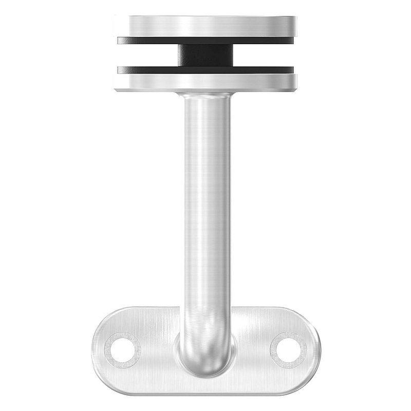 Handlaufhalter für Glas, Handlaufanschlussplatte 42,4mm, V4A