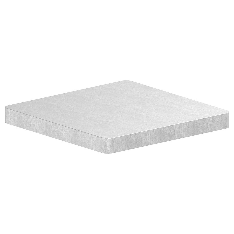 Flachkappe für QR 40 x 40mm t= 4,0mm, Stahl roh