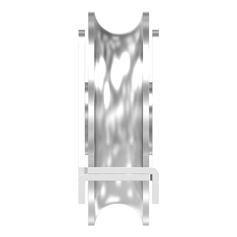 Schiebetorrolle Ø 90mm mit Rundrille Ø 20mm, V4A