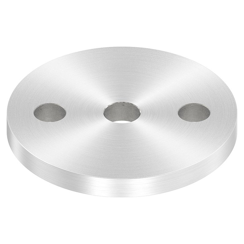 Anchor plate Ø 80x8mm, with bevelled edge and chamfer, AISI304