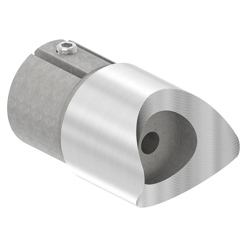 Anschlussstück 90°, Anschluss oben: 48,3mm, V2A