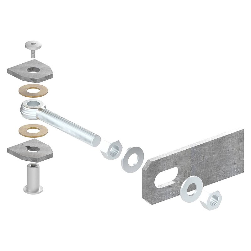 weld-on doortape M16, electro galvanized