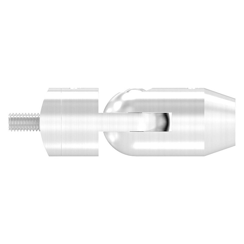 Cross bar holder with joint (for pushing from the front) 42.4 mm tube, 10.2 mm hole, AISI304
