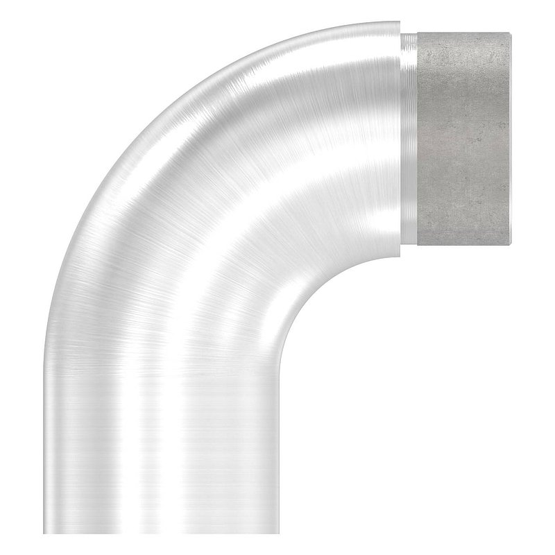 Endbogen 90° flach, für Rohr 42,4x2,0mm, V2A