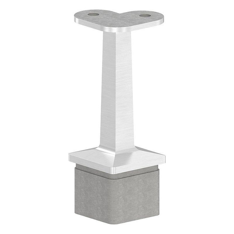Tube end plug with pin for tube 40x40x2mm, AISI304