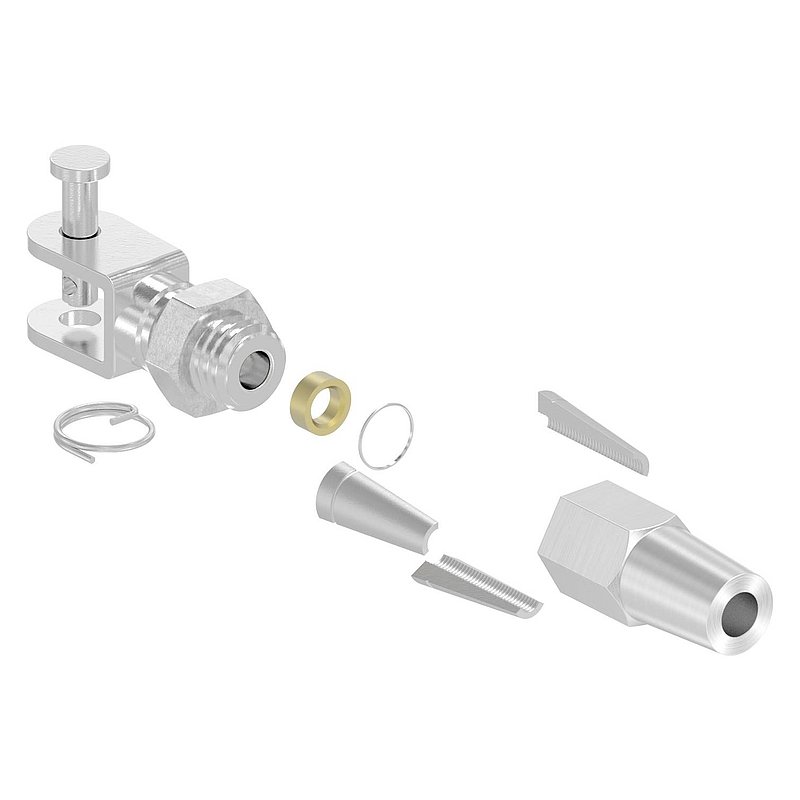 Fork terminal for self-assembly for cable Ø 4mm, AISI316