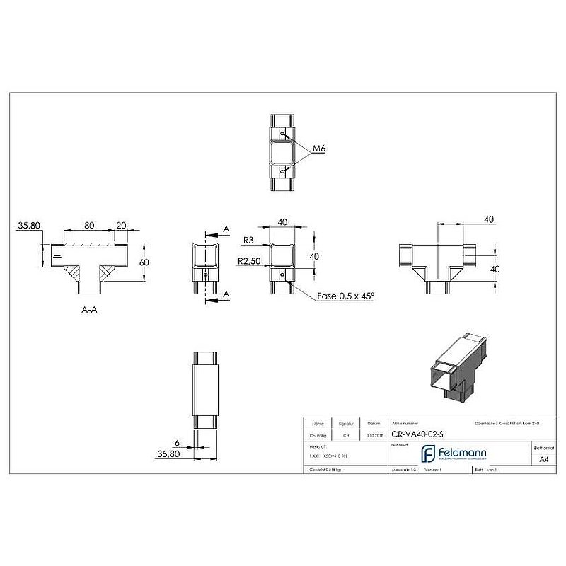 CORNECT T-Stück  Set
