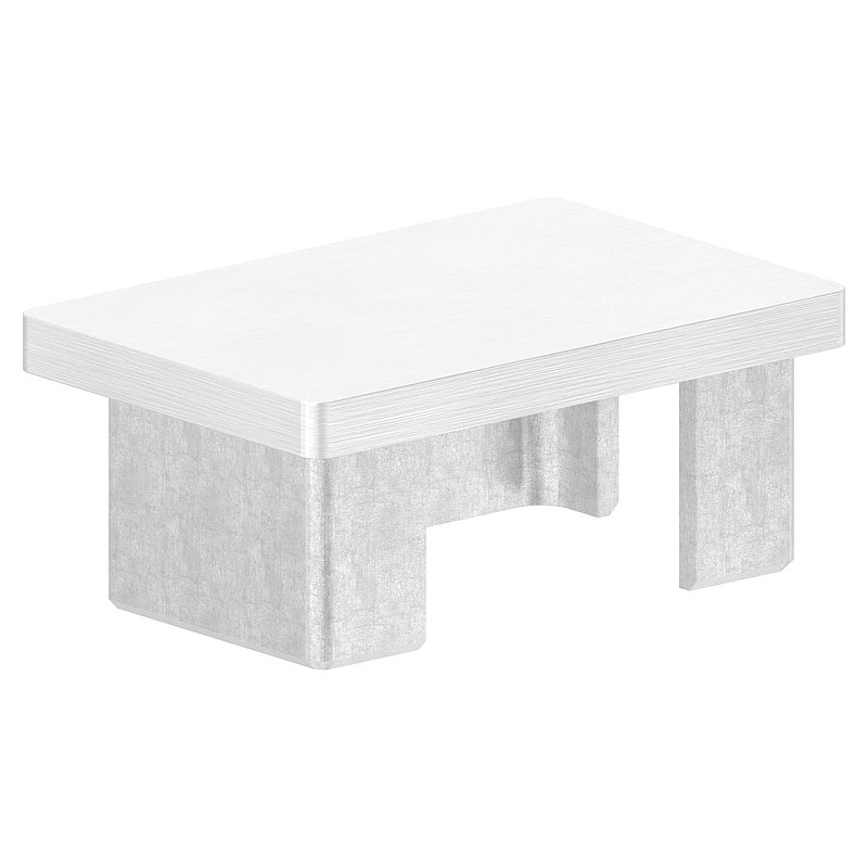 Einsteckkappe, für Rohr 60x40x3,0mm, V2A