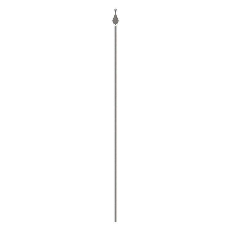 Zaunstab Ø 12mm, H: 1200mm, Spitze und Kugel