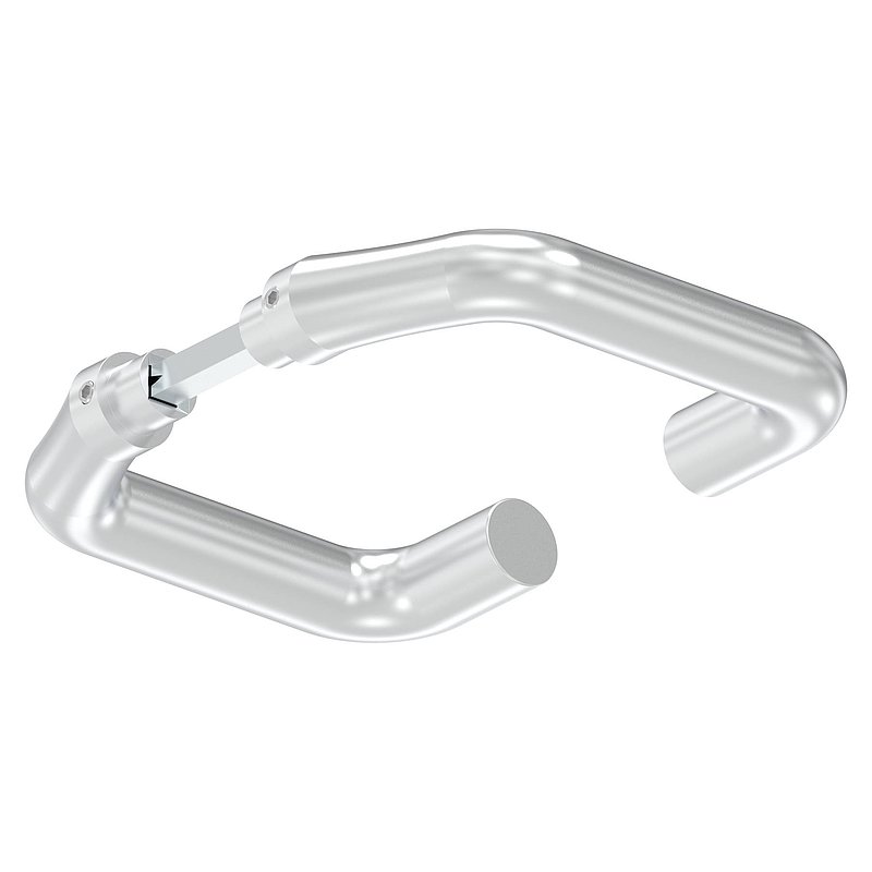 Türdrücker-Paar inkl. Drückerstift 8x8mm, Aluminium