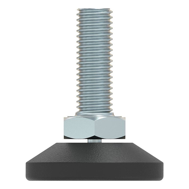 Levelling foot with adjusting screw with hexagon socket