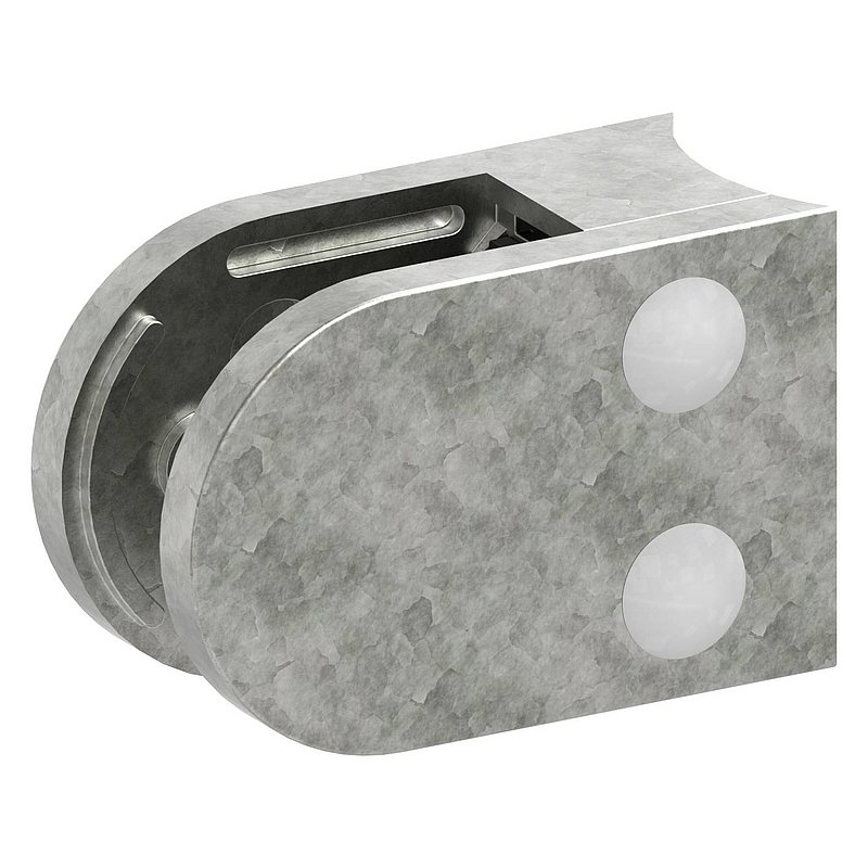 Glasklemme Mod. 38, Anschluss: 48,3mm, Zink roh