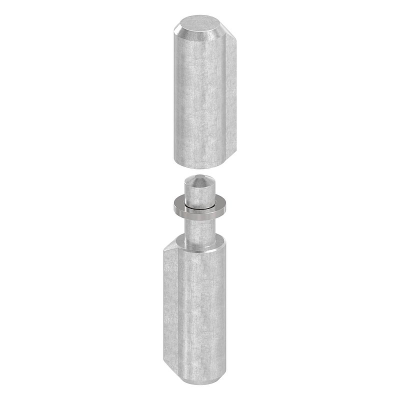 Anschweißband, L: 60mm, mit festem Stift, V2A