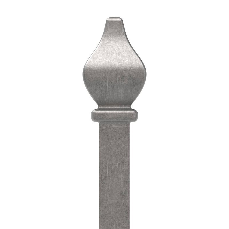 Zaunstab 12x12mm, H: 1200mm, Zierspitze