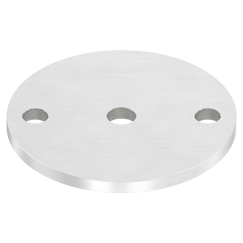 Anchor plate Ø 100x6mm, with longitudinal grinding, AISI304