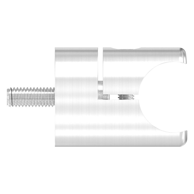 Halter für rundes Klemmprofil 21,3mm Anschluss: flach, V2A