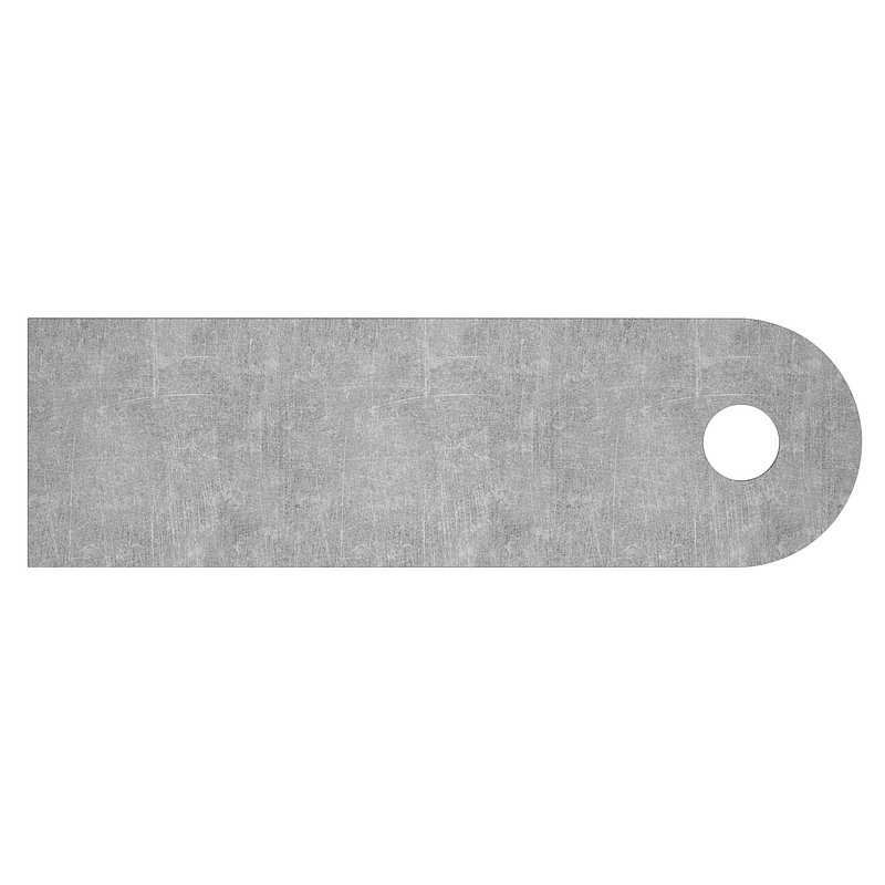 Weld-on bracket 100x30x6mm with round hole 9mm