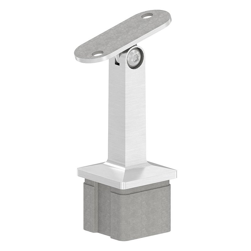 Tube end plug with hinge pin for tube 40x40x2mm, AISI304