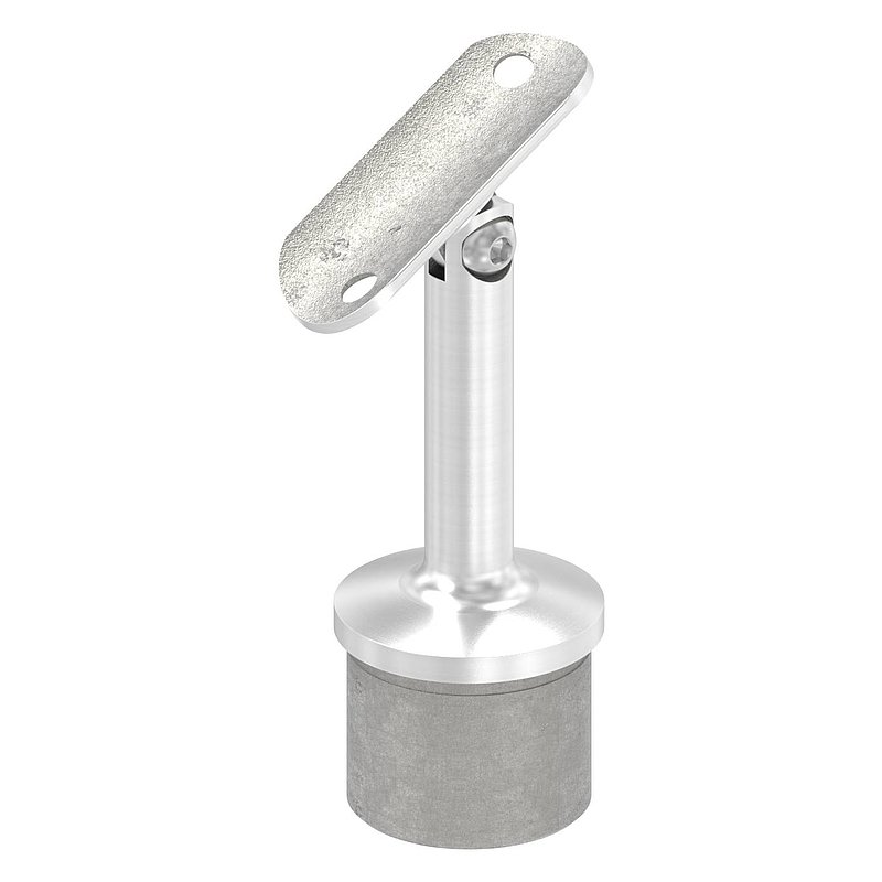 Rohrabschlussstopfen mit Gelenk und Platte, für 42,4x2,0mm, V2A