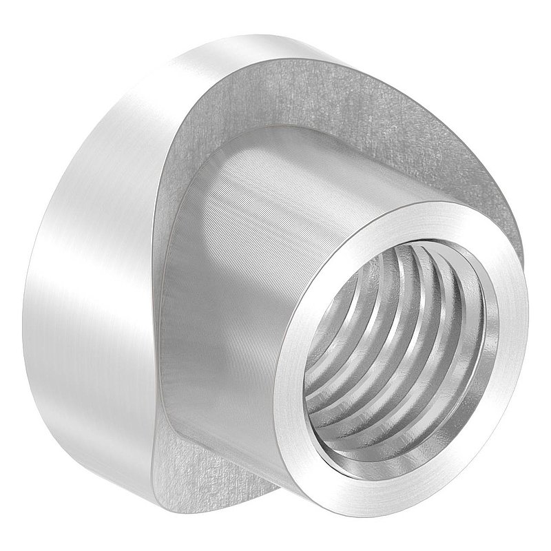 Gewindehülse, passend zu Torband 120-M16-VA, für Rohr 33,7mm, V2A