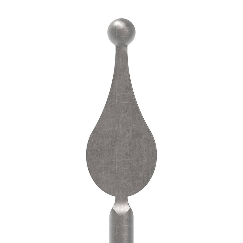 Barre de clôture Ø12mm, H : 1200mm, pointe et boule