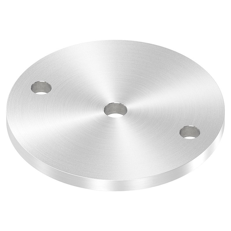 Anchor plate Ø 120x8mm, with round grinding, AISI304