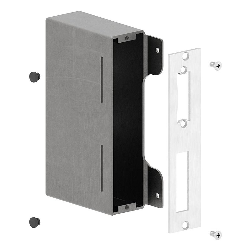 Gâche de serrure rectangulaire, avec entraxe 72mm, à souder, 40mm, acier