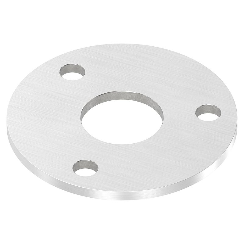 Ankerplatte Ø 120x6mm, mit Längsschliff, V4A