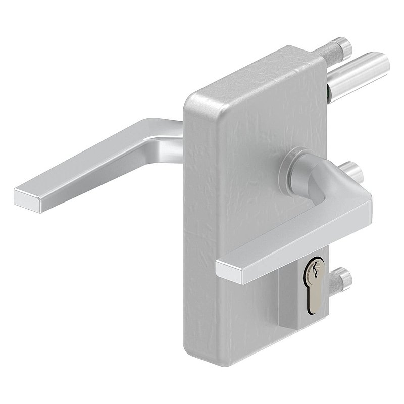 Gittertorschloss GTS 2 für Rohrstärke 40-60mm, Gehäuse blank