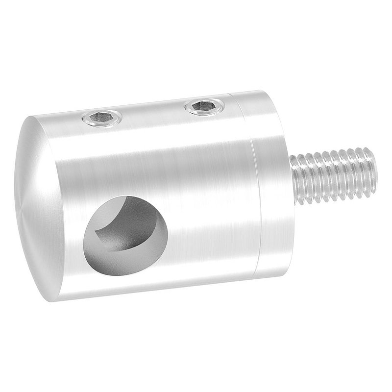 Querstabhalter für geraden Anschluss, 10,2mm Bohrung,V2A