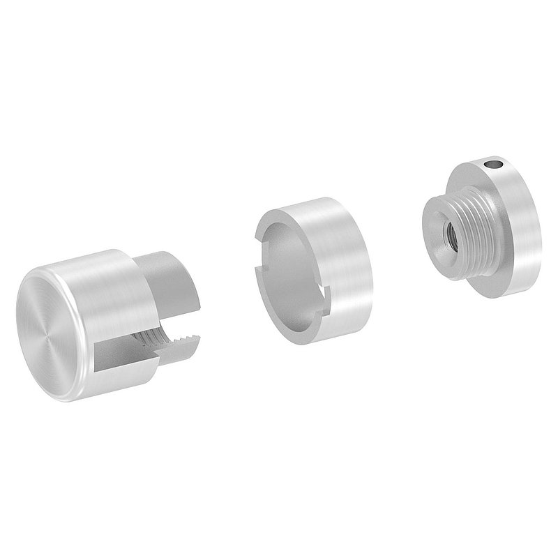 Brenk base holder for flat bars 20x6mm, AISI304