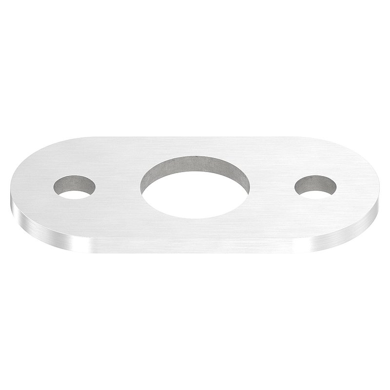 Anchor plate, 115x55x6mm, with longitudinal grinding, AISI304